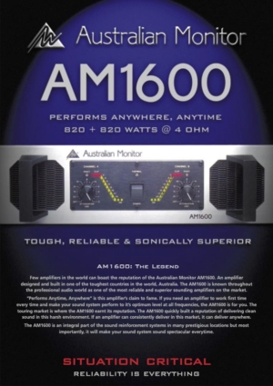Australian Monitor AM1600 amplifier